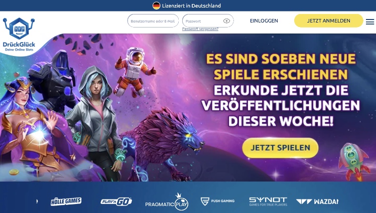 DrückGlück casino mit deutscher lizenz