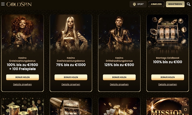 goldspin casino bonus