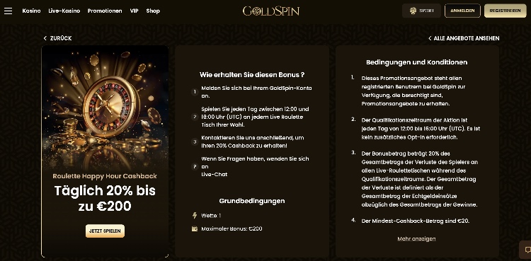 goldspin roulette-bonus