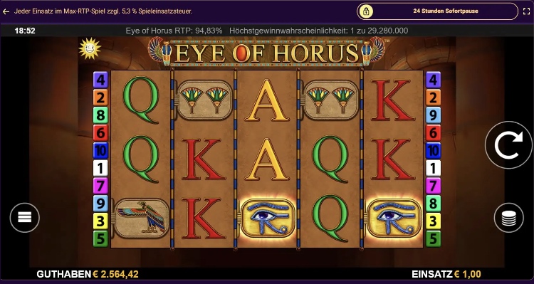 merkur casino eye of horus