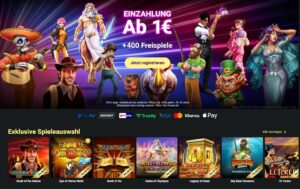 BingBong Casino ab 1 Euro Einzahlung mit einem 1€ Freispiele Bonus.