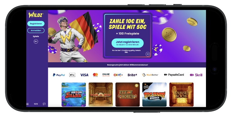 Wildz Casino Canada (2026) | Get 100% Bonus Up to $1000