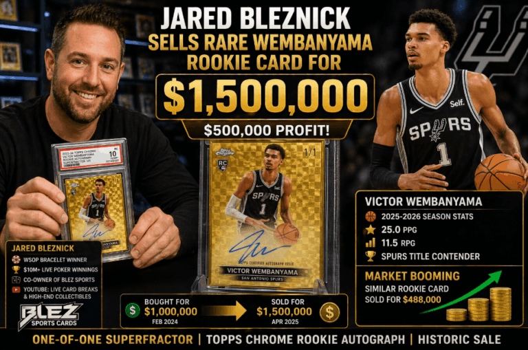 Jared Bleznick: Hochkarätiger Poker-Spieler verkauft seltene Sportkarte für 1,5 Millionen Dollar