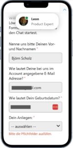 LöwenPlay Casino Erfahrungen Test Chat mit dem Support.