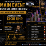 Finaltag des €550 Main Events der Festival Series im King’s Resort