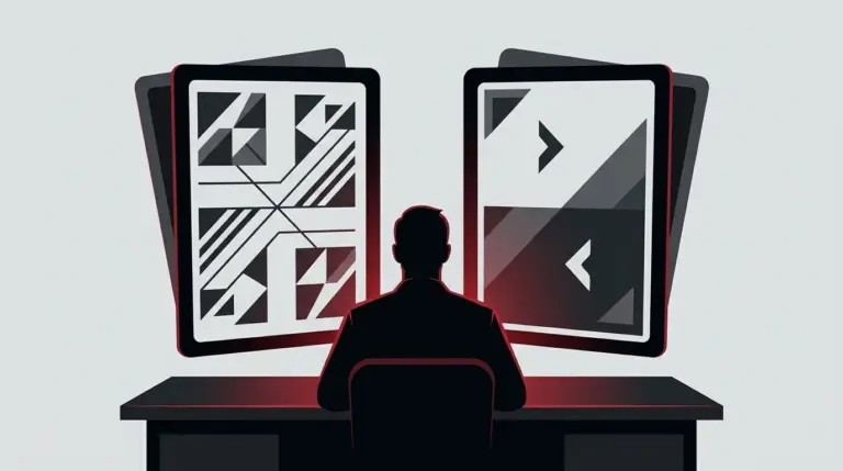 Institutional trader analyzing abstract prediction-market contracts for banks and funds