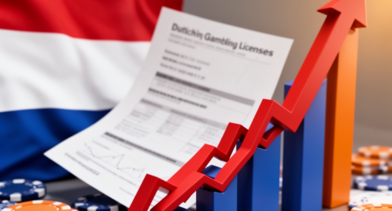 Grafik der illustrerer stigningen i hollandske licensgebyrer fra KSA