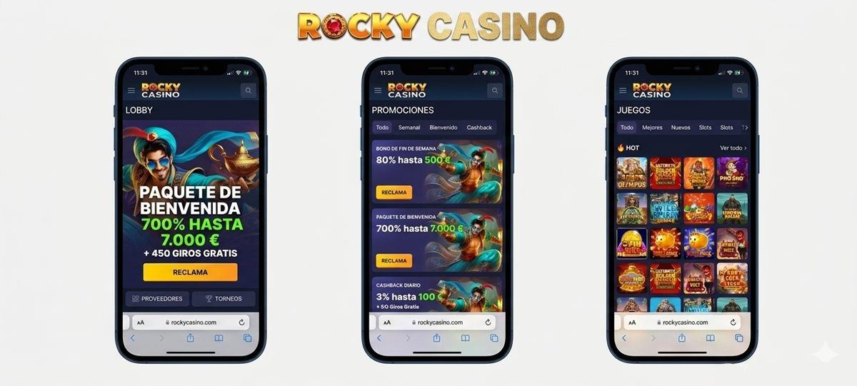 Top 3 mejores casinos en línea de España - Rocky Casino