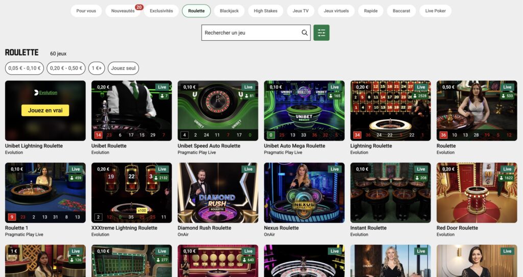 unibet meilleur casino visa