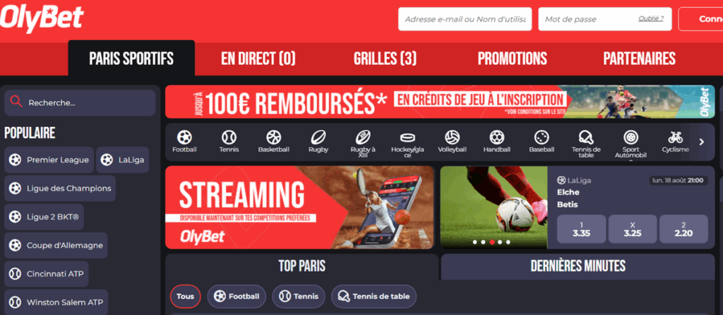 Olybet casino en ligne français
