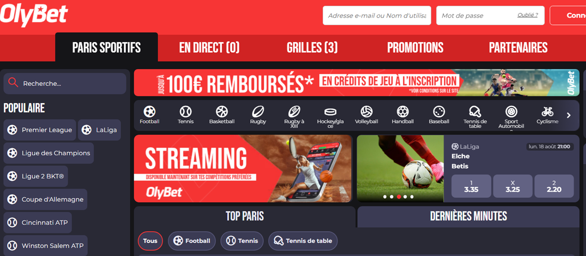 Olybet casino en ligne français