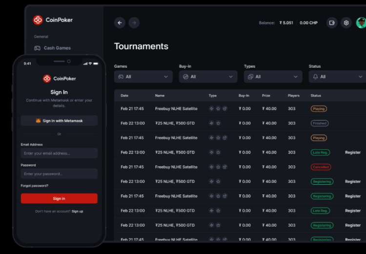 CoinPoker toernooien, gratis poker