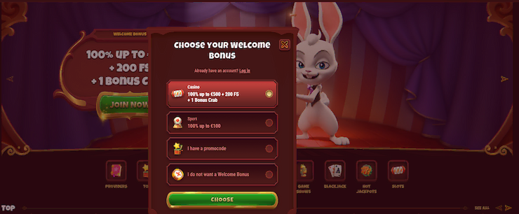 Magius casino bonusselectie