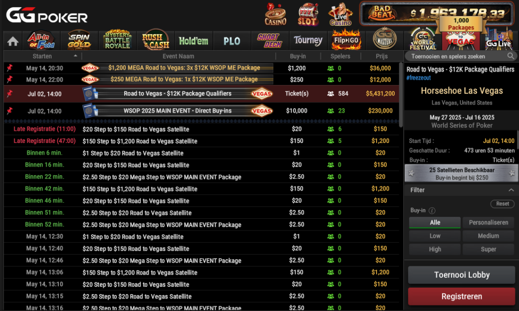 ggpoker wsop satellites