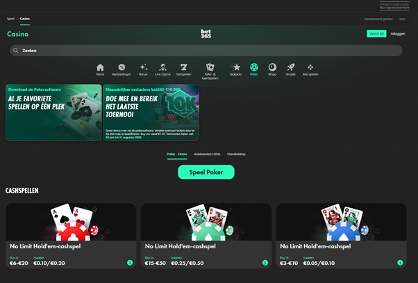 Bet365 Poker biedt Nederlandse spelers een prima manier om te pokeren via het bekende iPoker netwerk