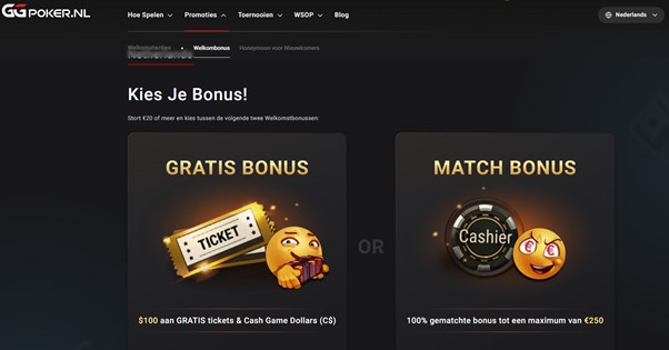 GGPoker biedt nieuwe spelers de keuze uit twee verschillende welkomstaanbiedingen