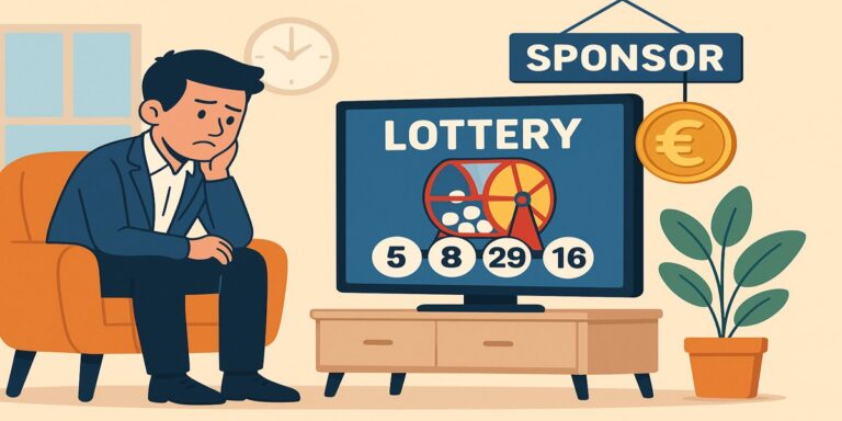 man ergert zich aan gokreclames voor loterijen op televisie