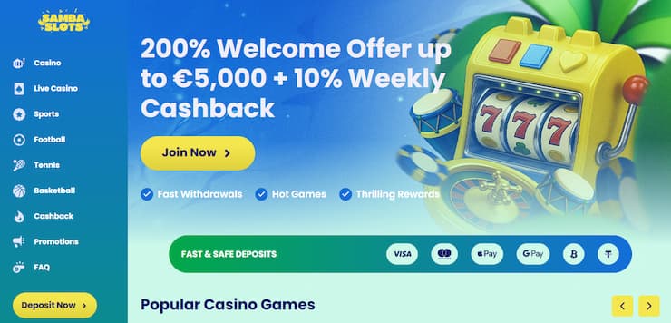 Samba Slots paysafe