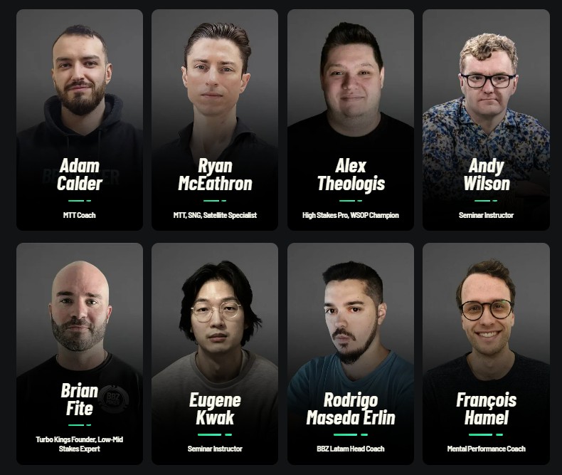 Verschillende coaches bij BBZ Poker