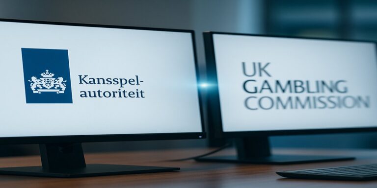 computerschermen met Ksa en UKGC logo's