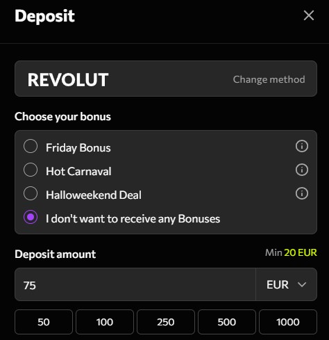 Bevestig de betaling in de Revolut-app