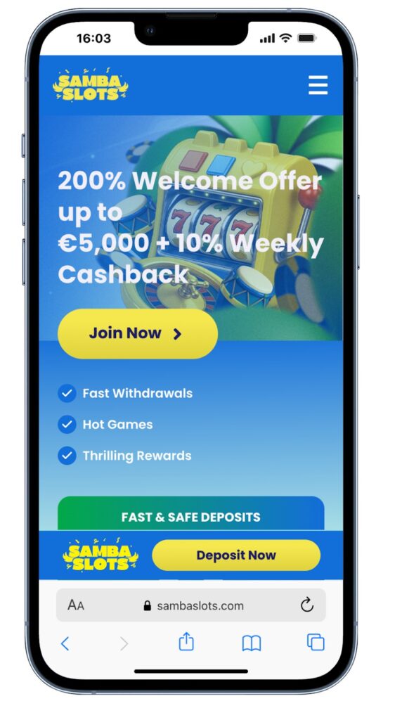 Samba Slots betrouwbaar online blackjack casino