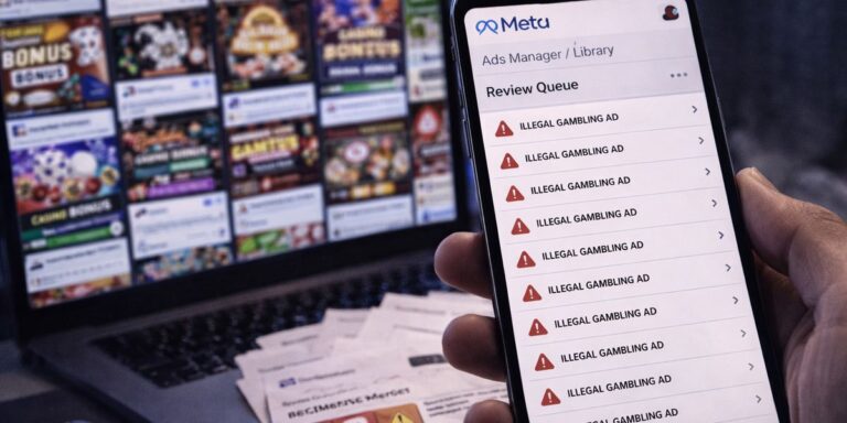 Meta ads library met illegale gokadvertenties