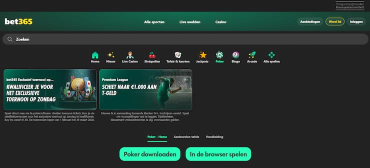 Homepage bet365 poker