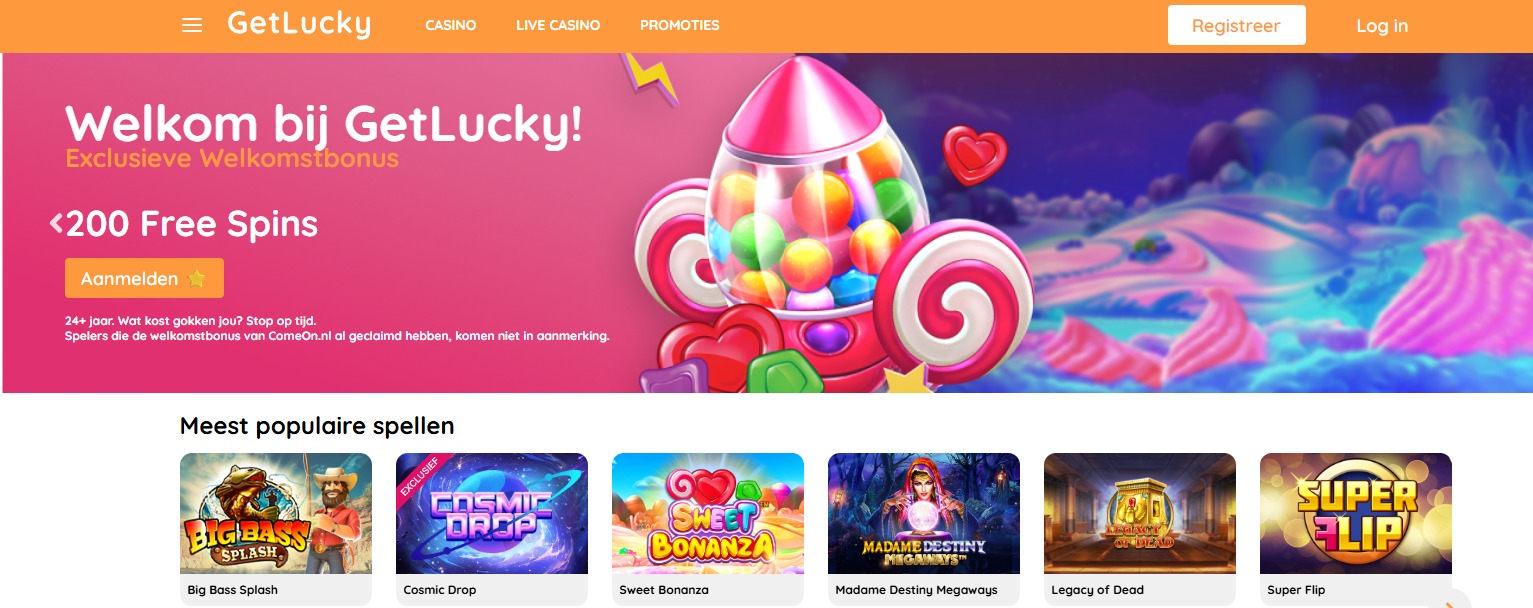 get lucky welkomstbonus