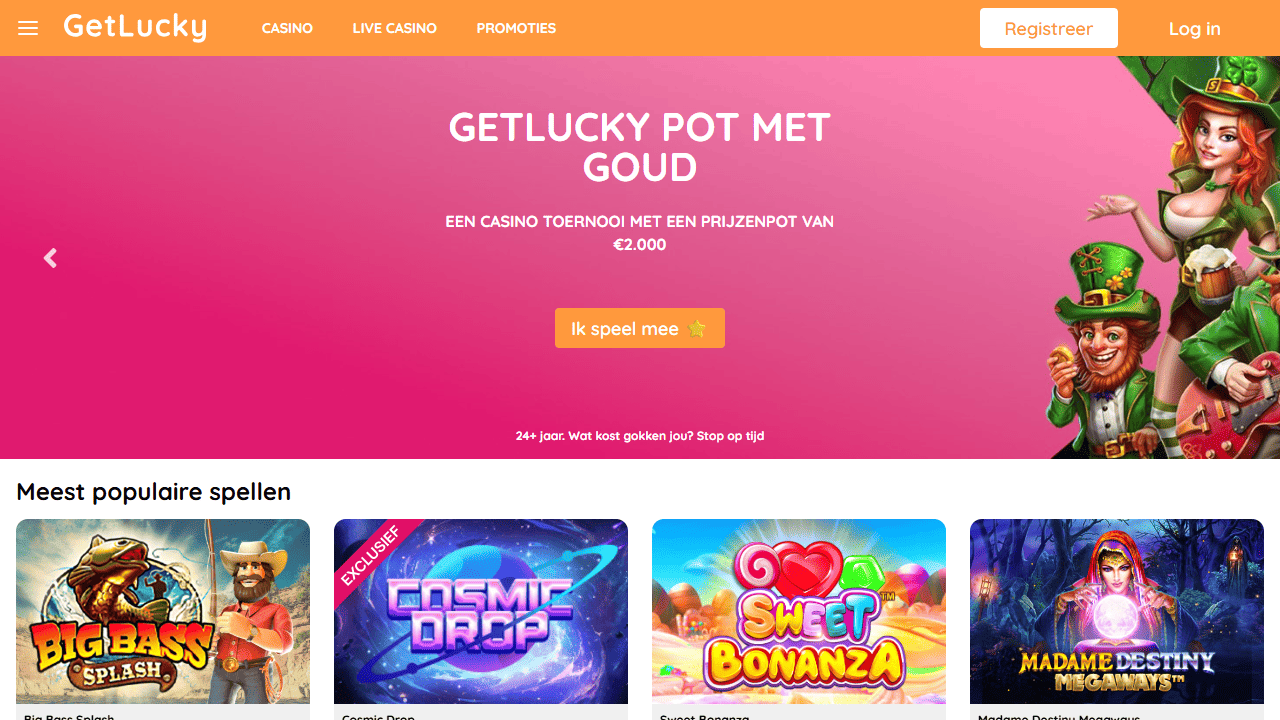 Getlucky casino app homepagina