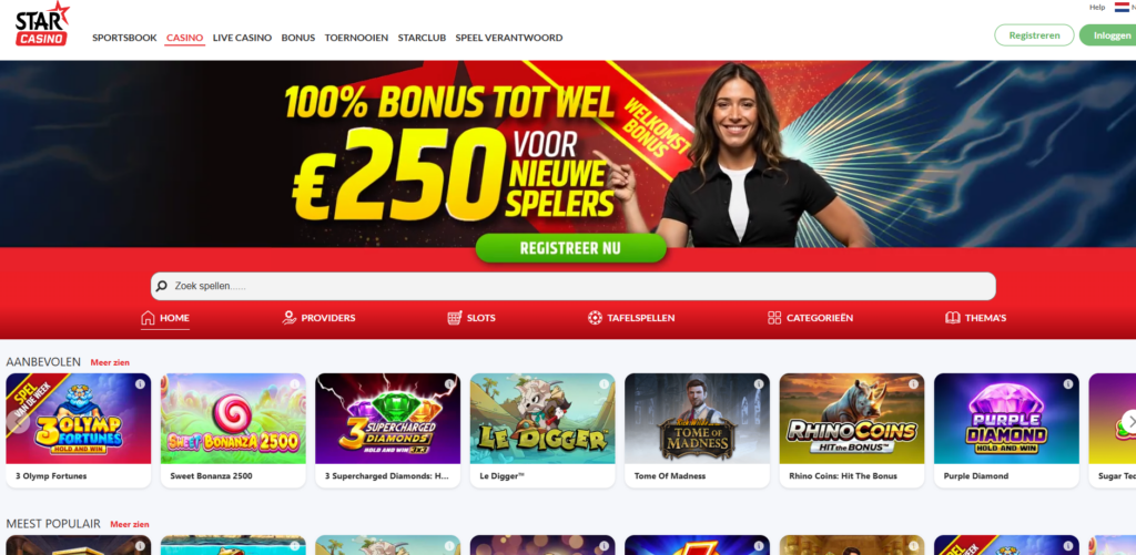 Starcasino Casino app homepage