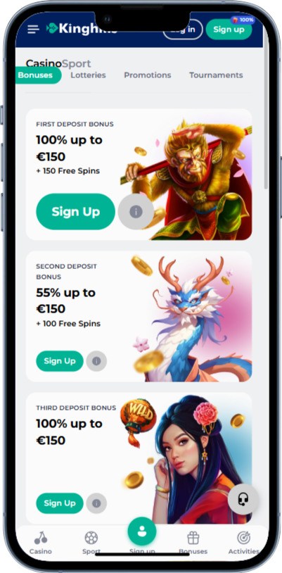 Kinghills app screenshot