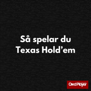 Så spelar du Texas Hold'em logo.