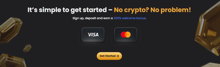 Möjligheten att köpa crypto från Lucky Block casino.