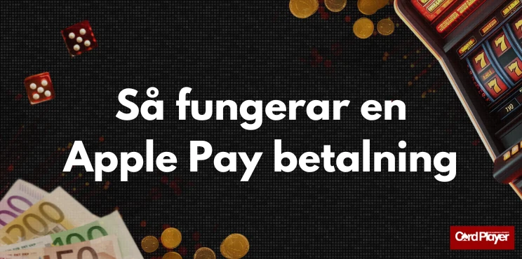 Så fungerar en Apple Pay betalning brevid tärningar, sedlar och en slotmaskin.