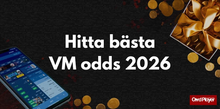 Hitta bästa VM odds 2026 brevid bettingsida på mobil och låda med mynt.
