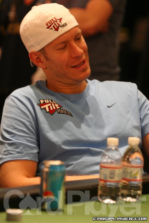 Greg Mueller on day 1 of the World Poker Challenge