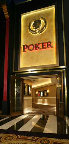 Caesars Palace's poker room's revenue is down 1 percent compared to last year.