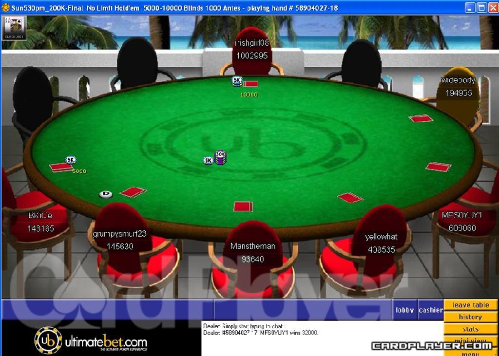 UltimateBet final table UltimateBet final table