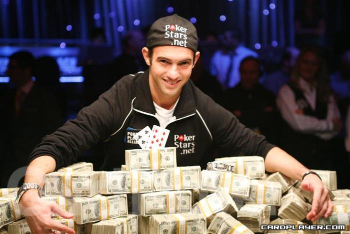 Joseph Cada after winning the 2009 WSOP Main Event
