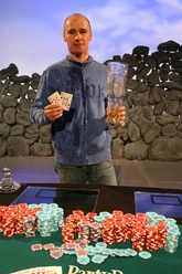 Former Irish Poker Championship winner Jude Ainsworth sits thrid in chips after day 1 in Galway