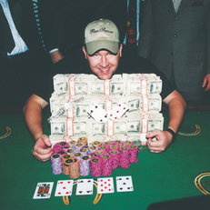 Chris Moneymaker after winning the 2003 WSOP main event. Chris Moneymaker after winning the 2003 WSOP main event.