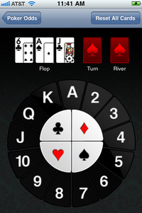 Card Selection Wheel for the Poker Odds Calculator iPhone App