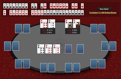Card Player's Texas Hold'em Odds Calculator Card Player's Texas Hold'em Odds Calculator