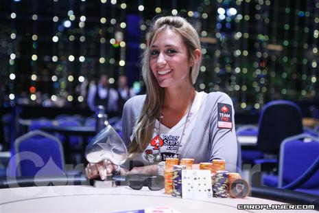 Rousso after her win in the 2009 PokerStars EPT Grand Final High-Roller Event for $962,958
