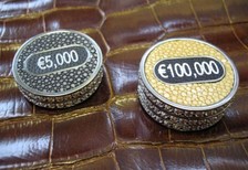 Jewel-encrusted poker chips