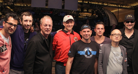 Big One for One Drop final table: Antonio Esfandiari, Brian Rast, Bobby Baldwin, David Einhorn, Guy Laliberté, Sam Trickett, Richard Yong, Phil Hellmuth Big One for One Drop final table: Antonio Esfandiari, Brian Rast, Bobby Baldwin, David Einhorn, Guy Laliberté, Sam Trickett, Richard Yong, Phil Hellmuth