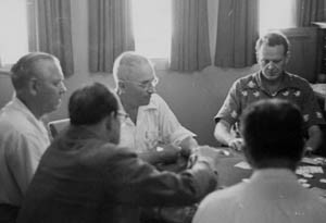 Truman Plays Poker with Staff Aboard the Williamsburg Truman Plays Poker with Staff Aboard the Williamsburg