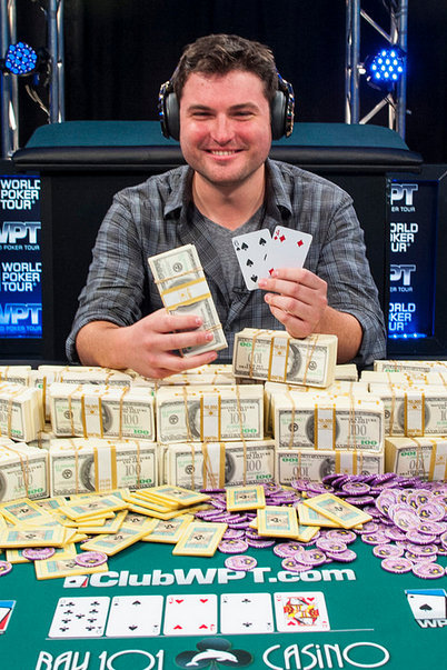 James Carroll after winning WPT Bay 101 Shooting Star James Carroll after winning WPT Bay 101 Shooting Star