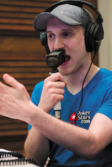 Jason Somerville broadcasting during the 2016 PokerStars Caribbean Adventure Jason Somerville broadcasting during the 2016 PokerStars Caribbean Adventure